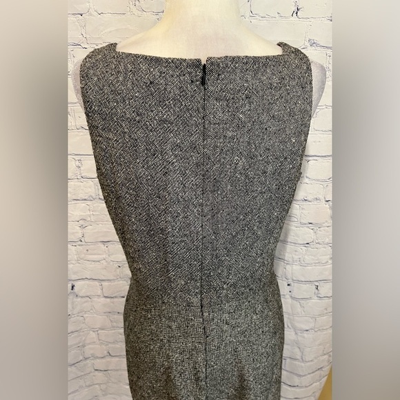 Ann Taylor Midi Sleeveless Grey Wool Blend Dress 12P - Picture 5 of 7